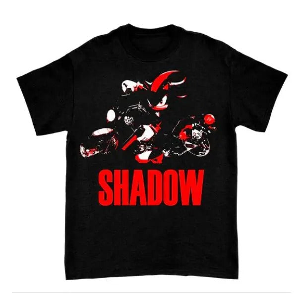 Shadow the Hedgehog T-Shirt, Sonic Adventure Shirt, Unisex Vintage Graphic Tees Gothic Grunge Y2k Emo Scene Amity Affliction Style Clothes Men Women Streetwear