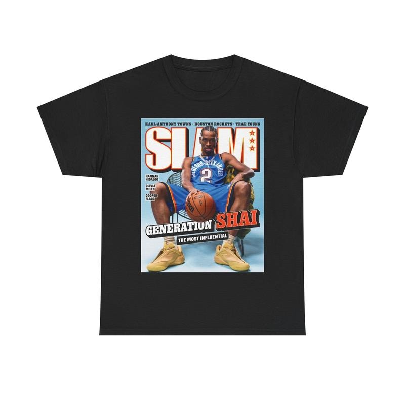 Shai Gilgeous-Alexander Oklahoma City Slam Cover Tee T-Shirt, Gift For Fan Hoodie, Sweatshirt | InkThreadWorks.com
