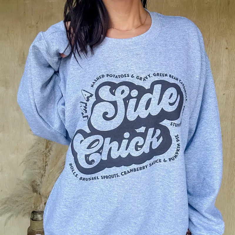 Side Chick Graphic Pullover