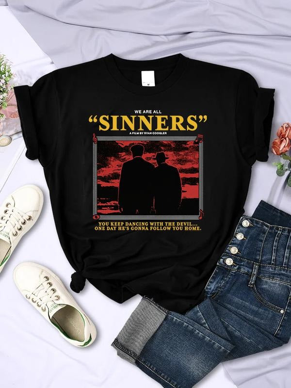 Sinners 2025 Movie Shirt, Dancing With Devil Aesthetic Movie Lover