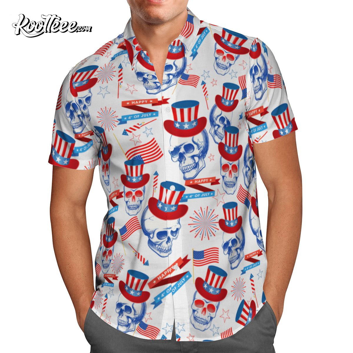 Skull Lovers 4th Of July Hawaiian Shirt