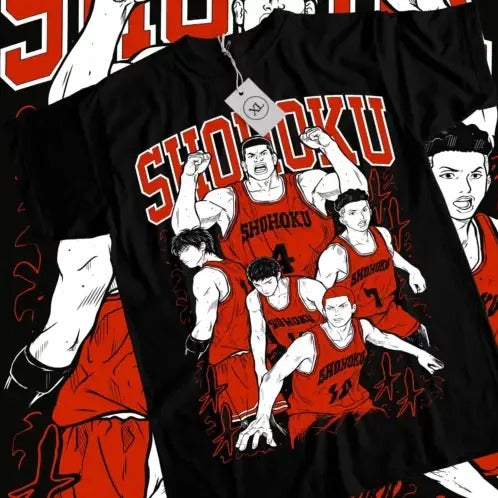 Slam Dunk T-shirt Slam Dunk Team Basketball Anime Sport Manga Shirt All Size