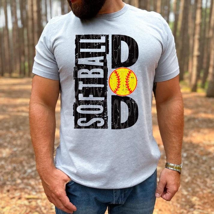 Softball Dad DTF Transfers - THIS IS NOT A SHIRT Hoodie, Sweatshirt | InkThreadWorks.com