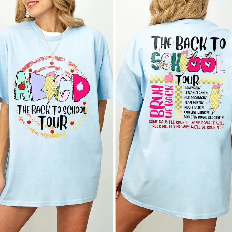 Some Days I Will Rock It Retro The Back To School Tour T-Shirt, Teacher Gift, ABCD Teacher T-shirt, Kindergarten Teacher Shirts, Hello School Tee, Funny Teacher Gift