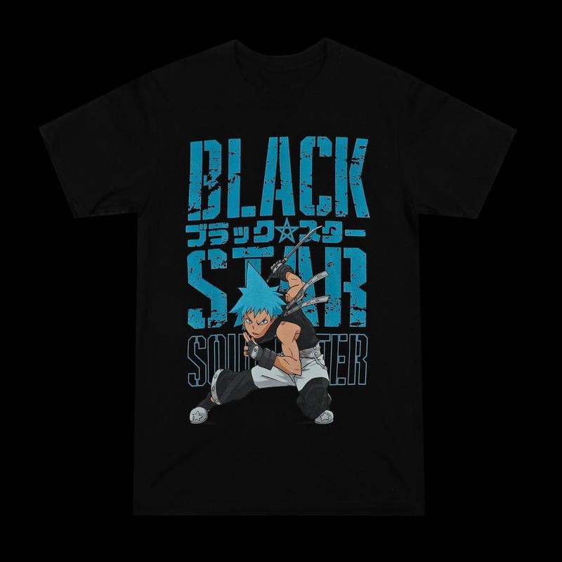 Soul Eater Black Star Black Shirt, Clean Lines, Minimalist Look, Ready to Go, No Effort Needed Hoodie, Sweatshirt