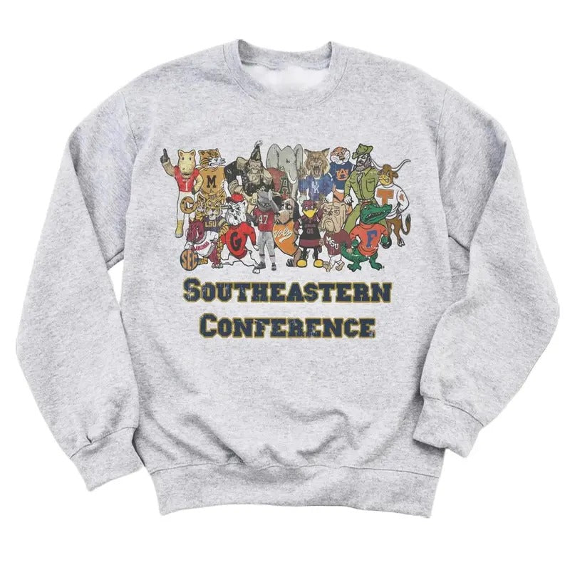 Southeastern Conference Mascot Sweatshirt, SEC Sweatshirt, SEC Football Sweatshirt, Southeastern Conference Sweatshirt, Football Season Shirts Classic