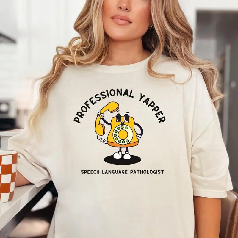 Speech Therapy Shirt Speech Therapist T-shirt Aesthetic Speech Language Pathologist SLP Tee Cute SPLA Top for Work Funny