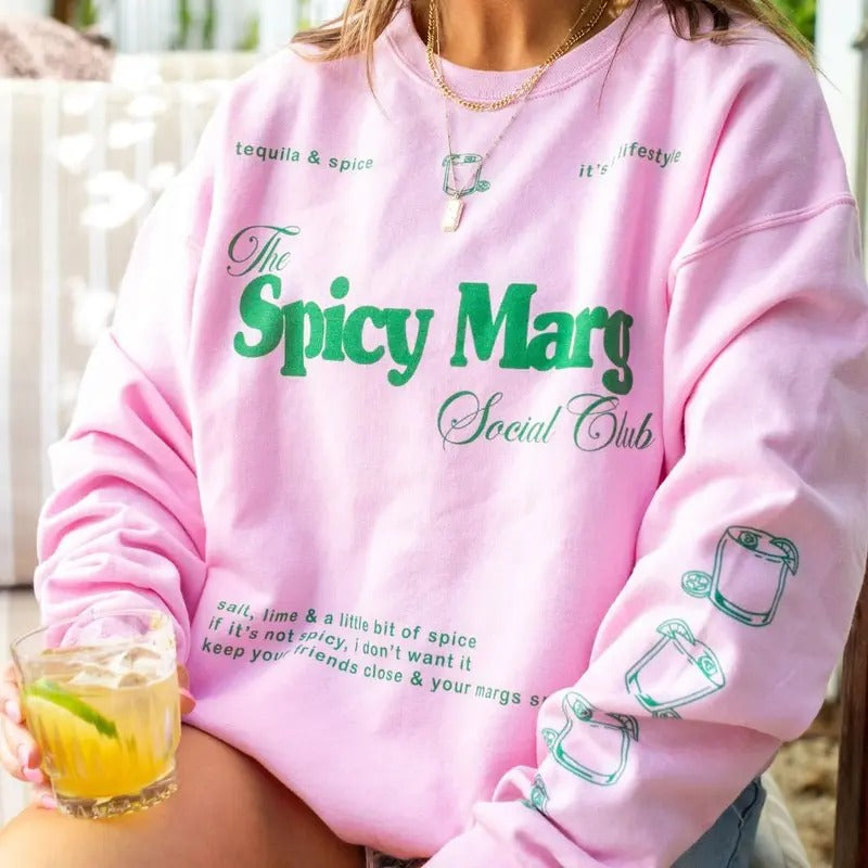 'Spicy Marg Social Club' Crewneck Sweatshirt