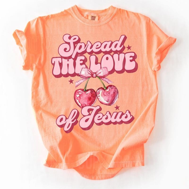 Spread the Love of Jesus DTF Transfers - THIS IS NOT A SHIRT Hoodie, Sweatshirt | InkThreadWorks.com