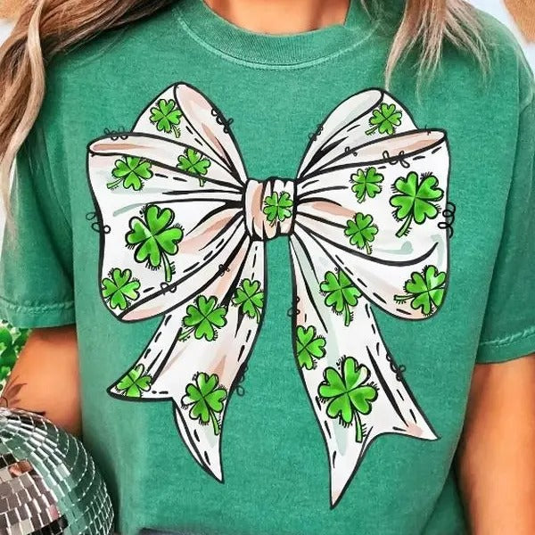 St. Patrick's Day Bow DTF Transfers - THIS IS NOT A SHIRT Hoodie, Sweatshirt | InkThreadWorks.com