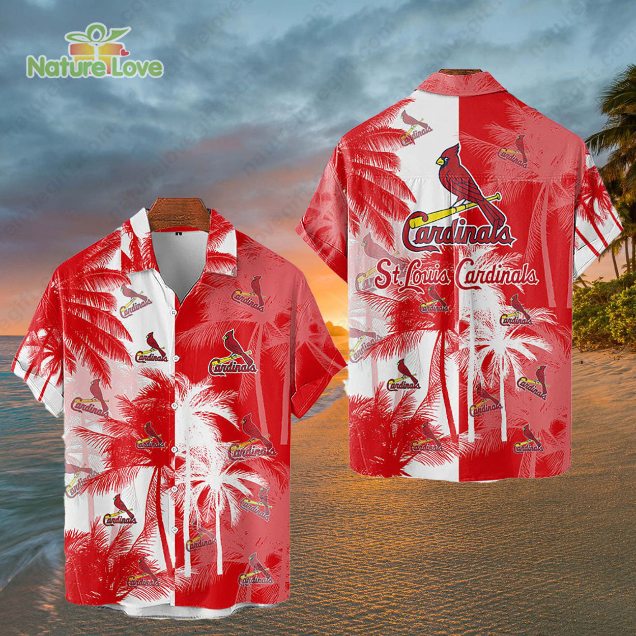 St. Louis Cardinals Tropical Palm Trees MLB Hawaiian Shirt
