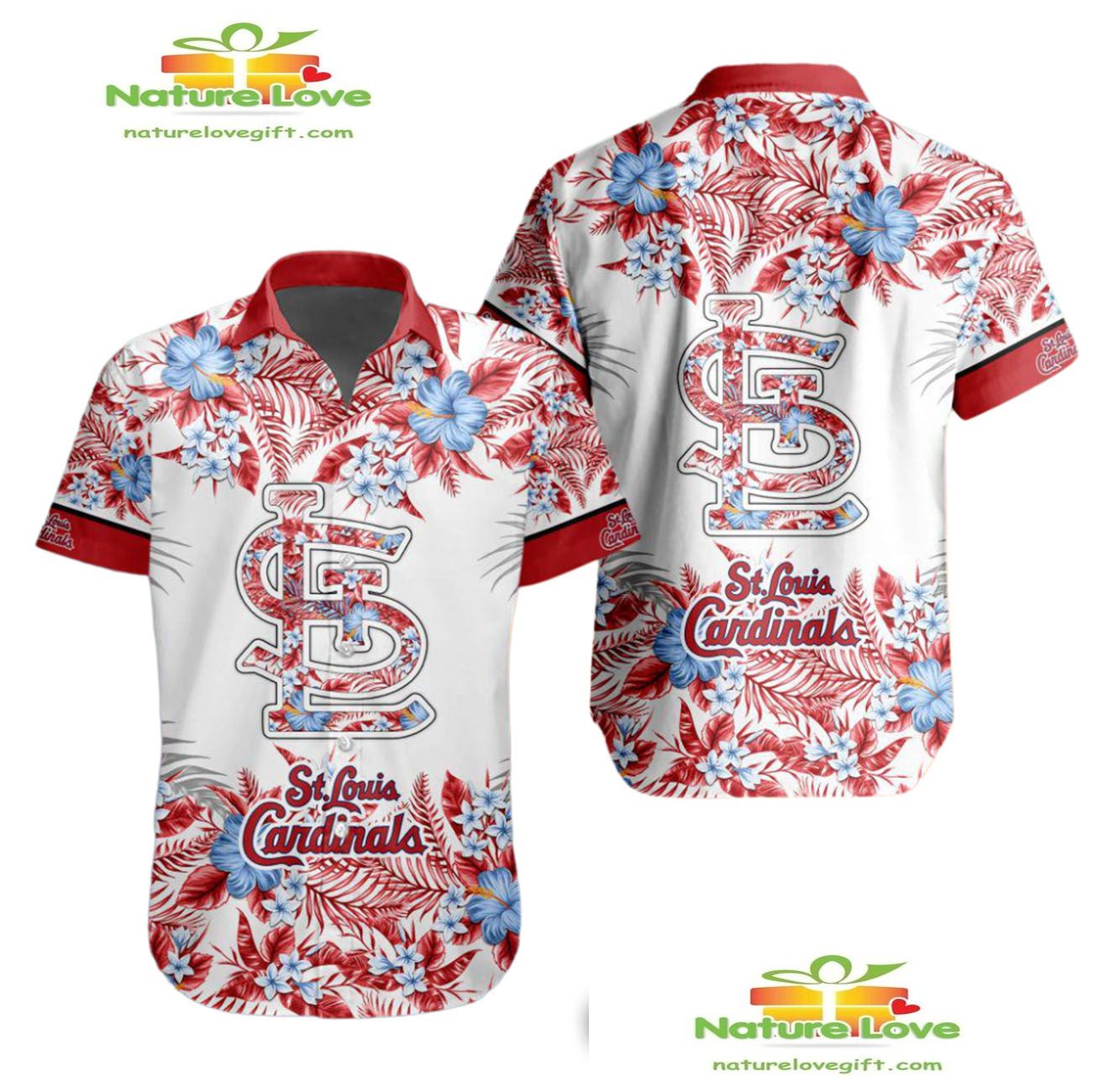 St Louis Cardinals Tropical Hawaiian Shirt for Men and Women Aloha Shirt