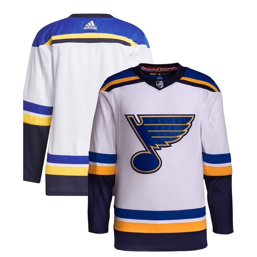 St. Louis Blues adidas Away Primegreen Authentic Pro Jersey – White