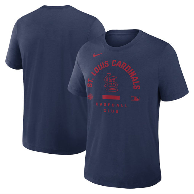 St. Louis Cardinals Navy Collection Early Work Tri-Blend Dri-FIT T-Shirt