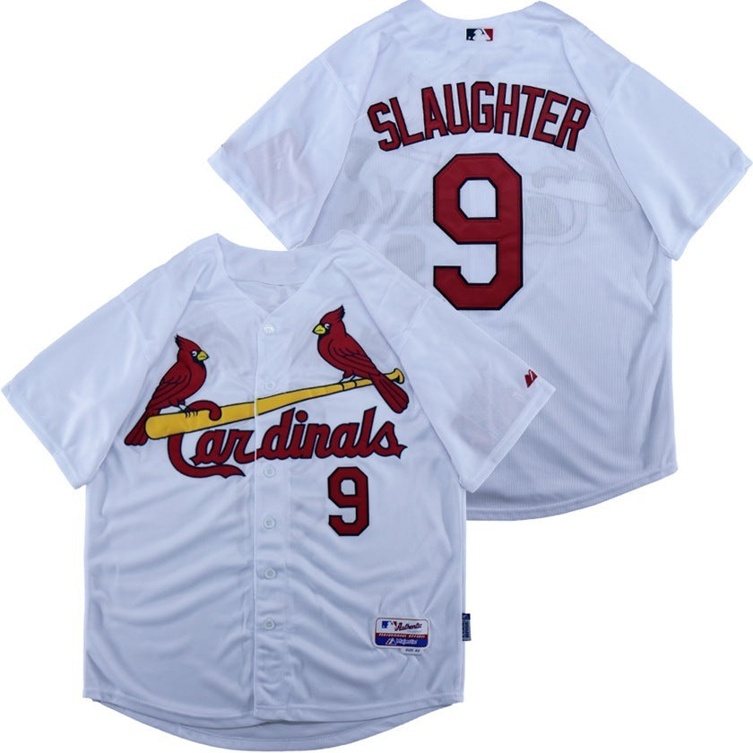 St. Louis Cardinals #9 Enos Slaughter Cardinals 9 White