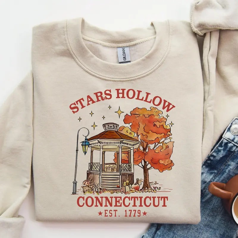 Stars Hallow Conneticut Shirt,Autumn TV Series Shirts,Cute Stars Hallow Sweater,Cozy Season Fall Shirt,Autumn Cozy Season...