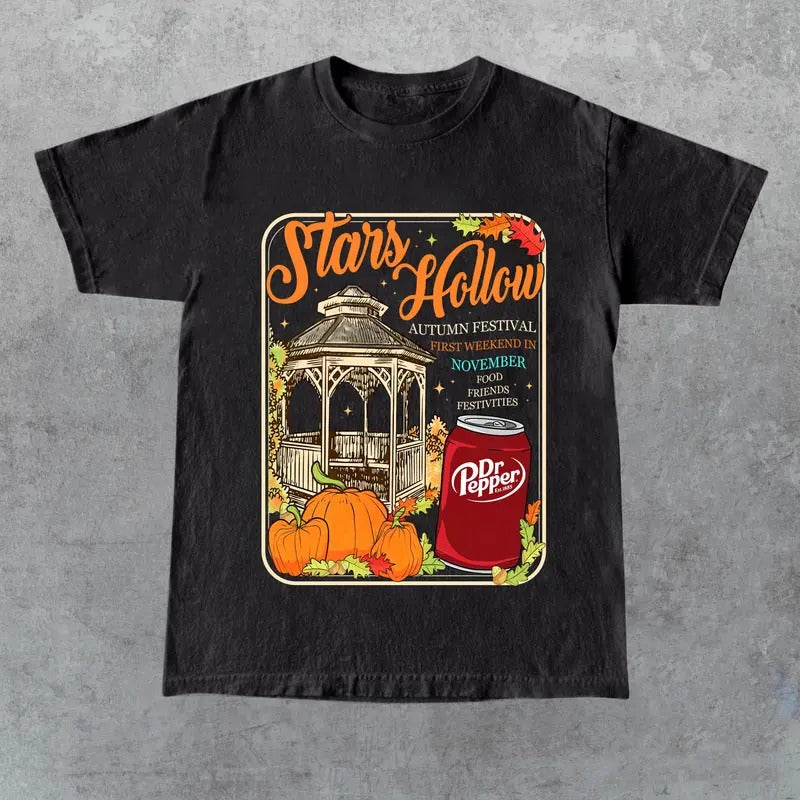 Stars Hollow Connecticut 1779 Shirt, Gilmore Girls Shirt, Autumn T-shirt, Dr pepper Tee, Full Color, For Men, For Women...