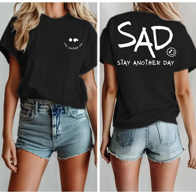Stay Another Day T-Shirt, Mental Health Matter, S to 4XL, Menswear Hoodie, Sweatshirt | InkThreadWorks.com