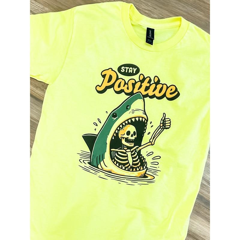 Stay Positive Graphic Top