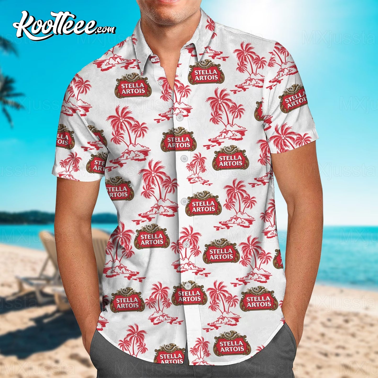 Stella Artois Hawaiian Shirt Hawaiian Shorts