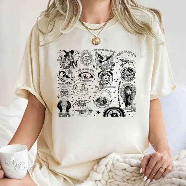 Stevie Nicks Tracklist Remake Shirt, Stevie Nicks Shirt Hoodie, Sweatshirt | InkThreadWorks.com
