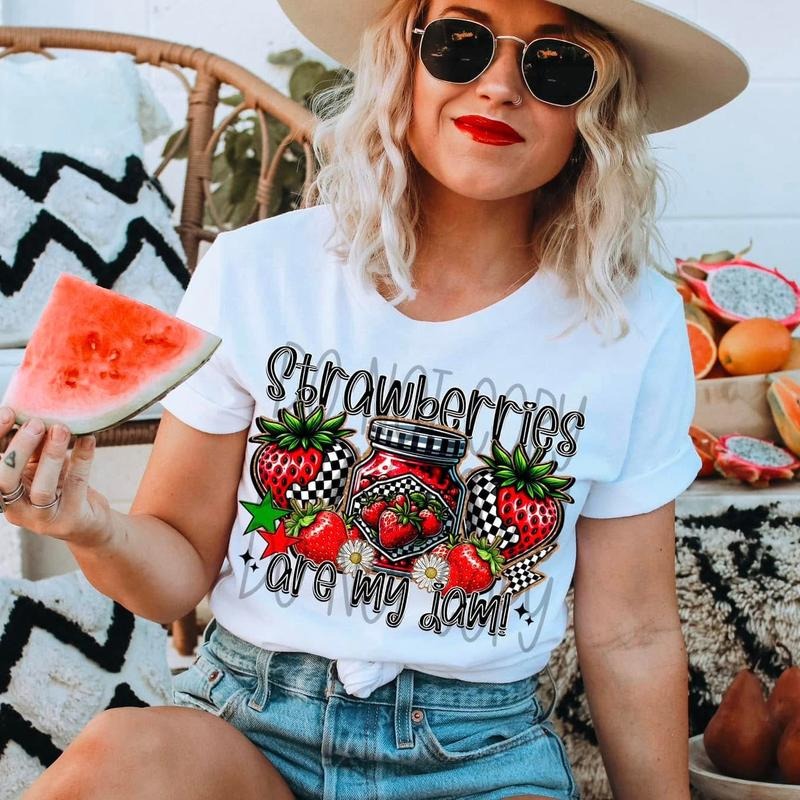 Strawberries Are My Jam DTF Transfers - THIS IS NOT A SHIRT Hoodie, Sweatshirt | InkThreadWorks.com