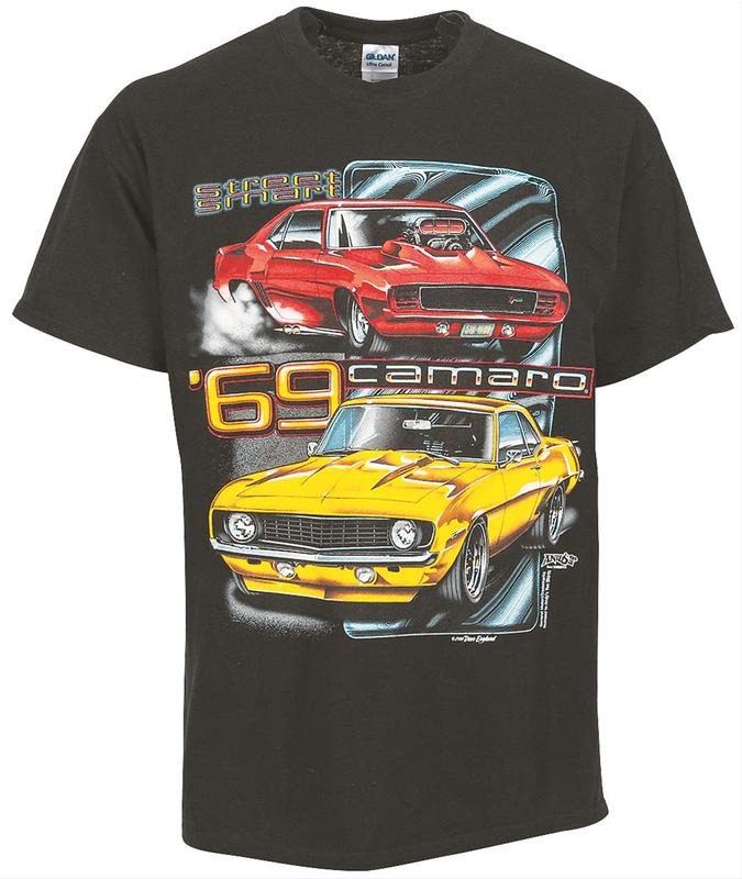 Street Smart 1969 Camaro T-Shirts - Vintage Hot Rod Muscle Car Graphic Tee for Car Enthusiasts Men's Cotton Tee - Old School Tee Gift - Tshirt, Top Menswear Streetwear Tropical Crewneck Shortsleeve Casual tee shirt cotton t-shirt y2k outfits men