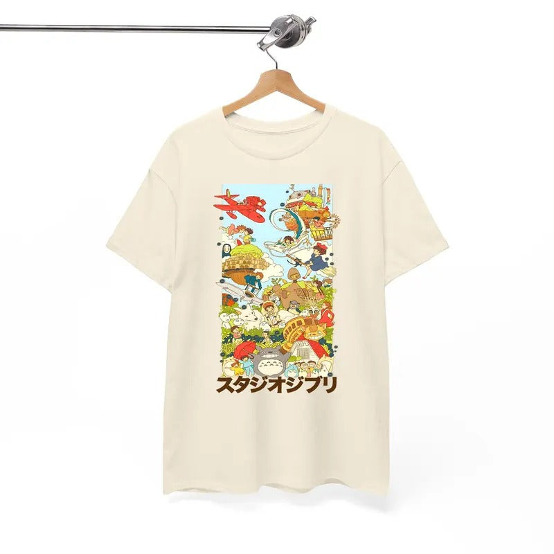 Studio Ghibli Movies Tshirt, Anime Tshirt, All Characters, Miyazaki Hayao, Howls Moving Castle, Totoro