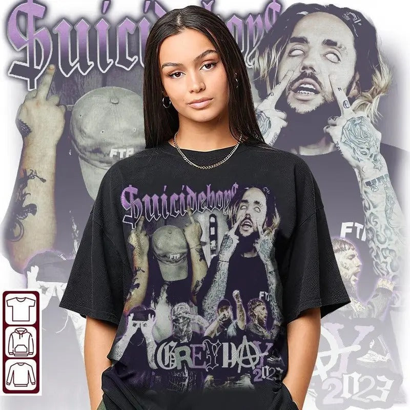 Suicideboys Shirt Greyday Tour 2024 T-shirt Suicideboys North American Tour 2024 Sweatshirt Rap Hip Hop Hoodie Gift For Fans Men Women M2