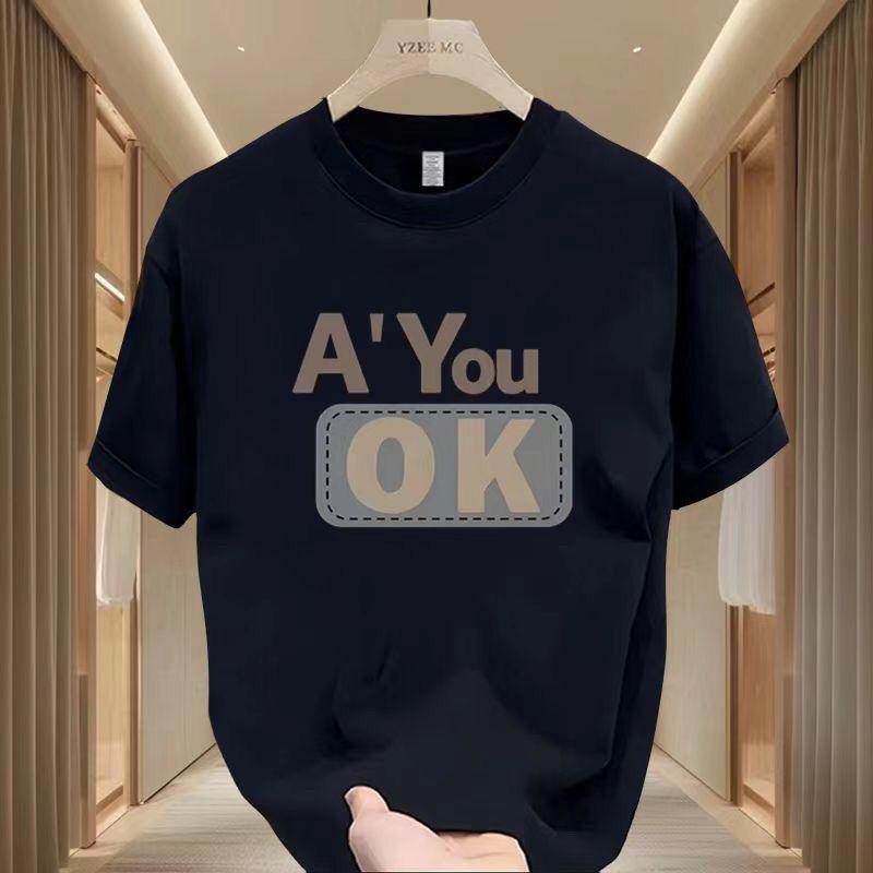 Summer Pu Shuai 2025 Short-Sleeved T-shirt Fashion Brand round Neck Loose Cotton Casual All-Matching Printed Top