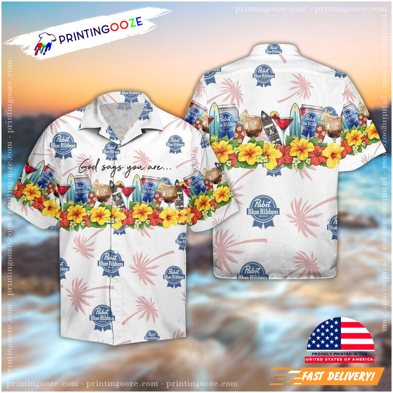 Summer Welcome Pabst Blue Ribbon Hawaiian Shirt