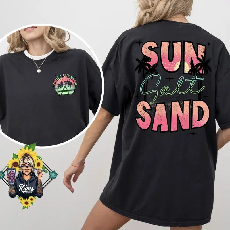 Sun Salt Sand Comfort Colors unisex Comfortable Tshirt Hoodie, Sweatshirt | InkThreadWorks.com