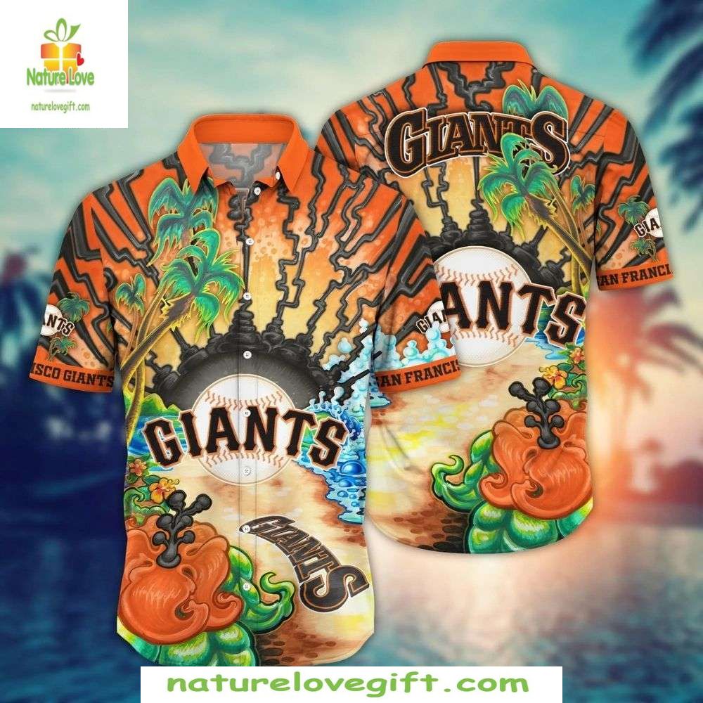 SF Giants Hawaiian Shirt Oceanic Waves MLB Baseball Apparel 1AC6TOFV