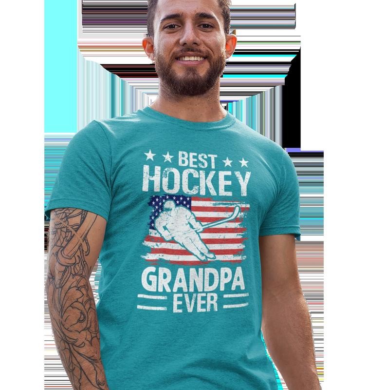 Ice Hockey Dad Shirt//T shirt/Hoodie/Sweater - Personalized Grandpa Uncle Gift - Mens Sports T-shirt For Hockey Fans