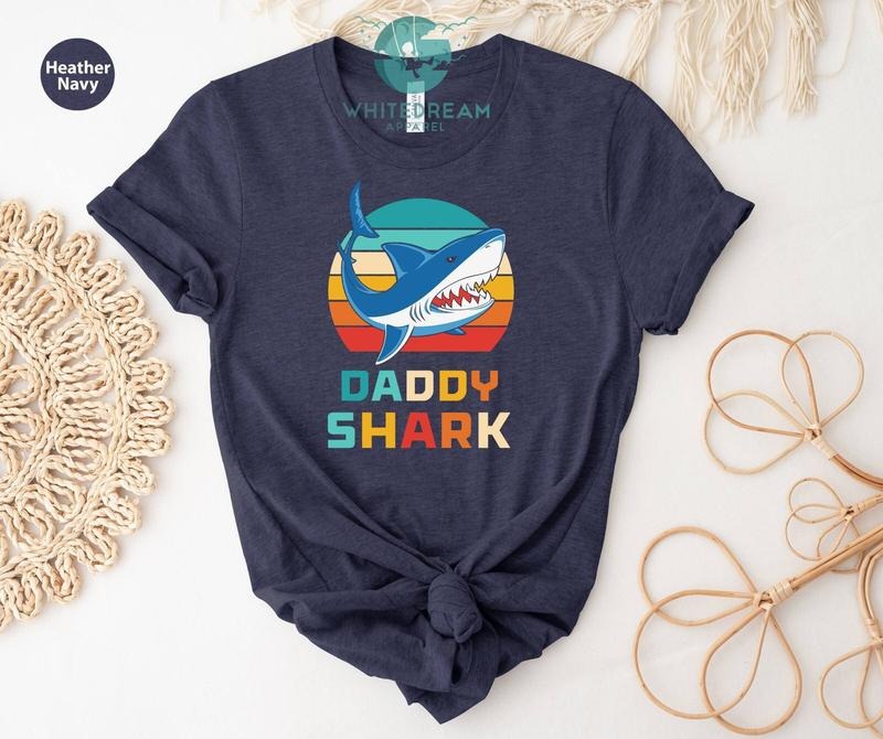 Daddy Shark T-shirt/Hoodie/Sweater Dad Life Shirts Father Day Shirt Family Shirt Superhero Dad Tees Cool Dad Shirts...