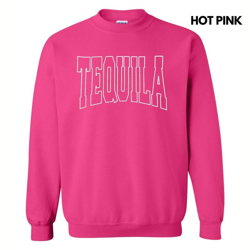 TEQUILA White Puff Sweatshirt T-Shirts, Hoodie | InkThreadWorks.com