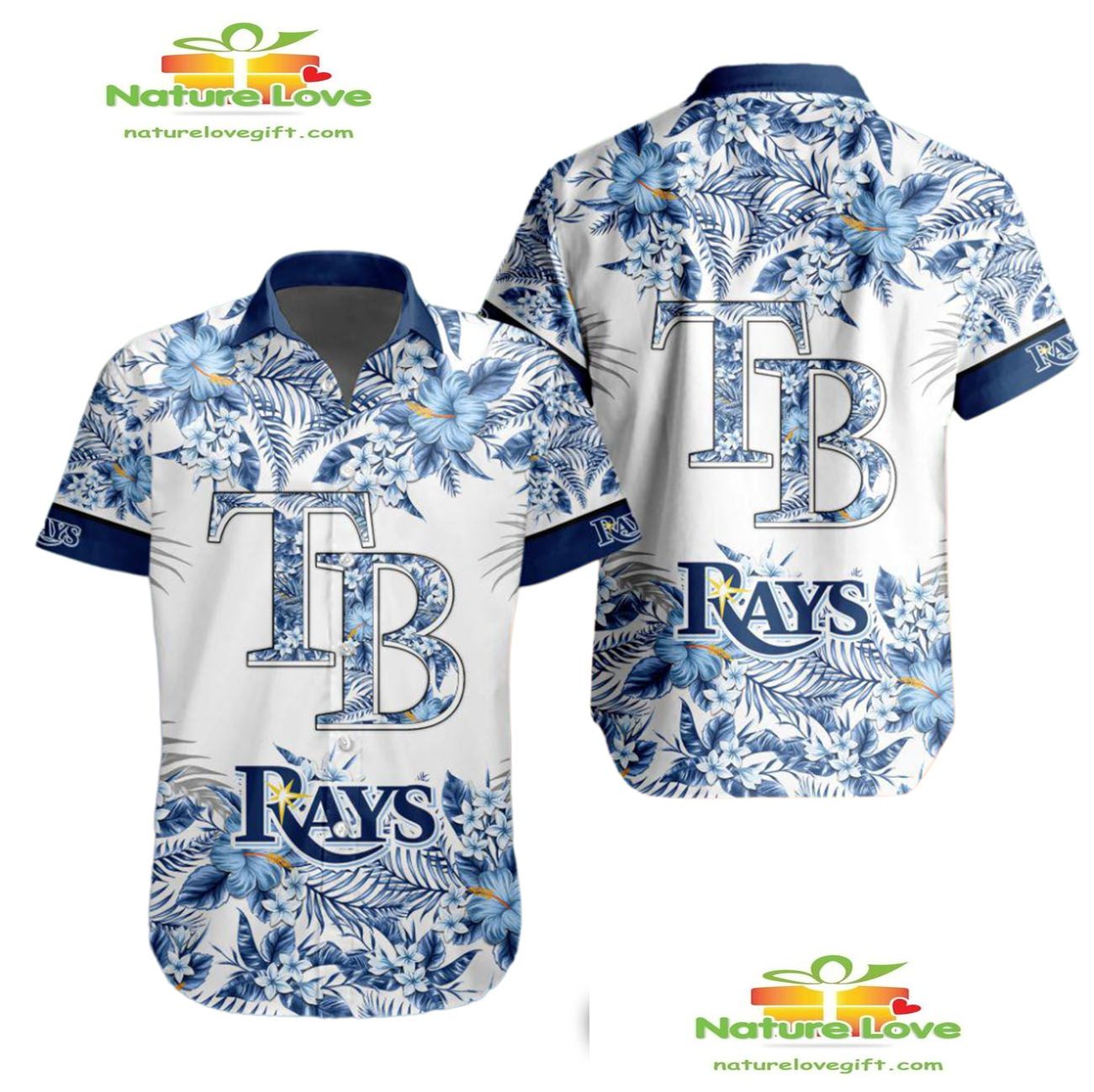 Tampa Bay Rays Hawaiian Shirt Tropical Aloha Shirt for Men Women