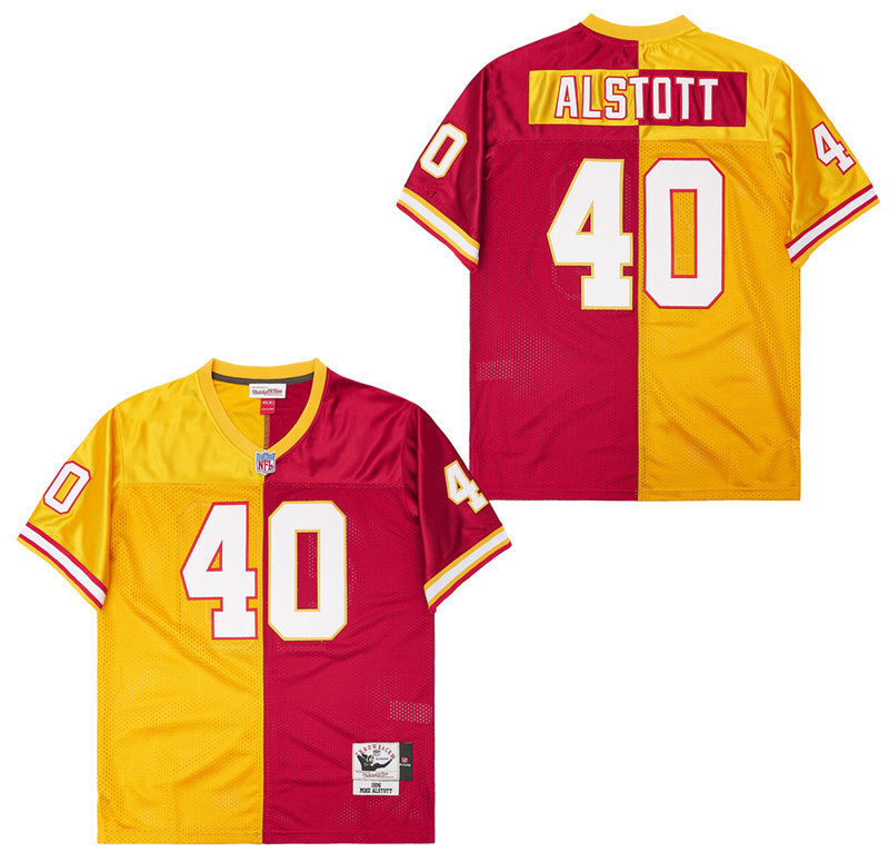 Tampa Bay Buccaneers #40 Mike Alstott Pirates Yellow Red Edition 40 #