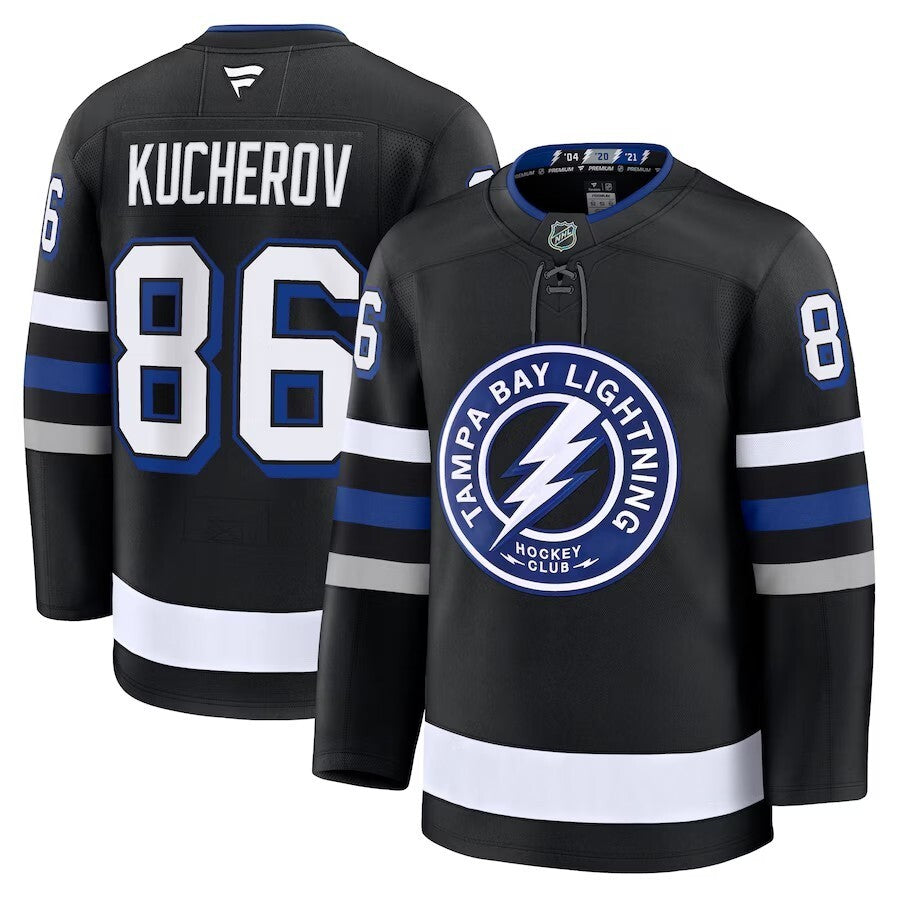 Tampa Bay Lightning #86 Nikita Kucherov Alternate Premium Jersey - Black