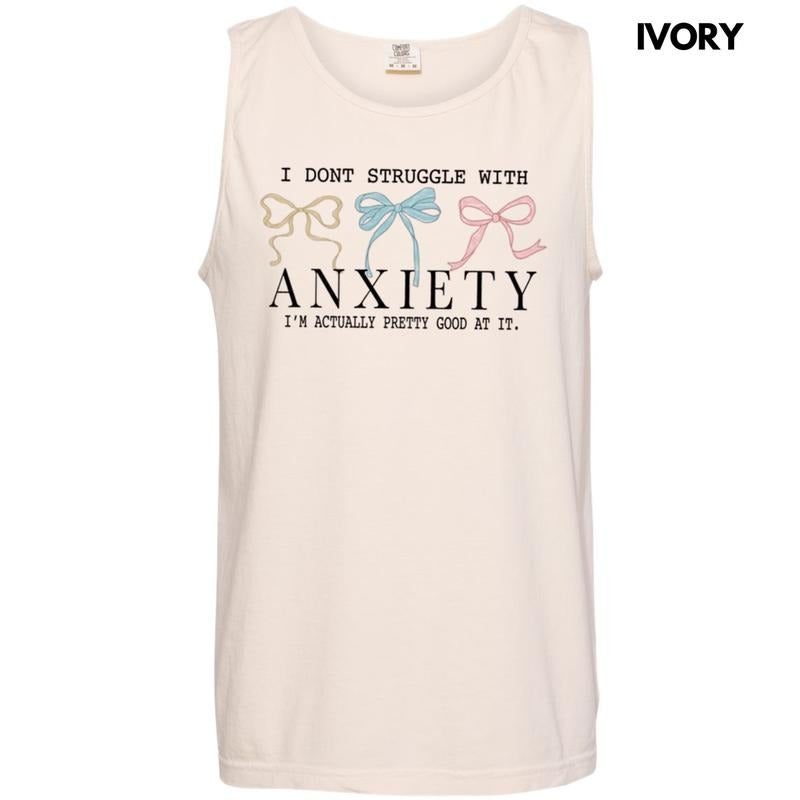 Tank Top - Struggle With Anxiety Comfort Colors Tank Top T-Shirts, Hoodie, Sweatshirt | InkThreadWorks.com