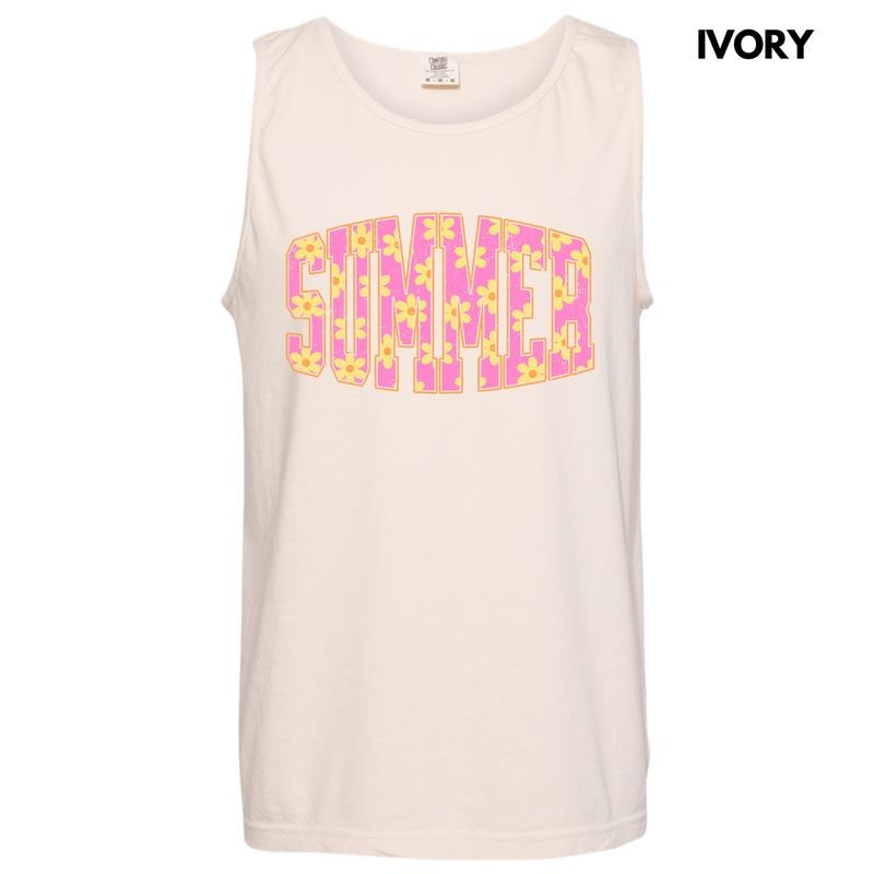 Tank Top - Yellow Flower Summer Comfort Colors Tank Top 'NLB' T-Shirts, Hoodie, Sweatshirt | InkThreadWorks.com