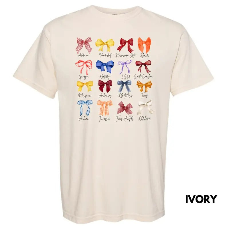 Team Of Bows Collage Comfort Colors T-Shirt 'NLB' Hoodie, Sweatshirt | InkThreadWorks.com