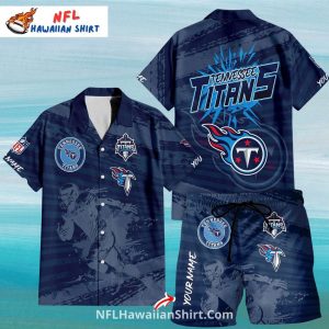 Tennessee Titans Aloha Shirt - Custom Name Football Set