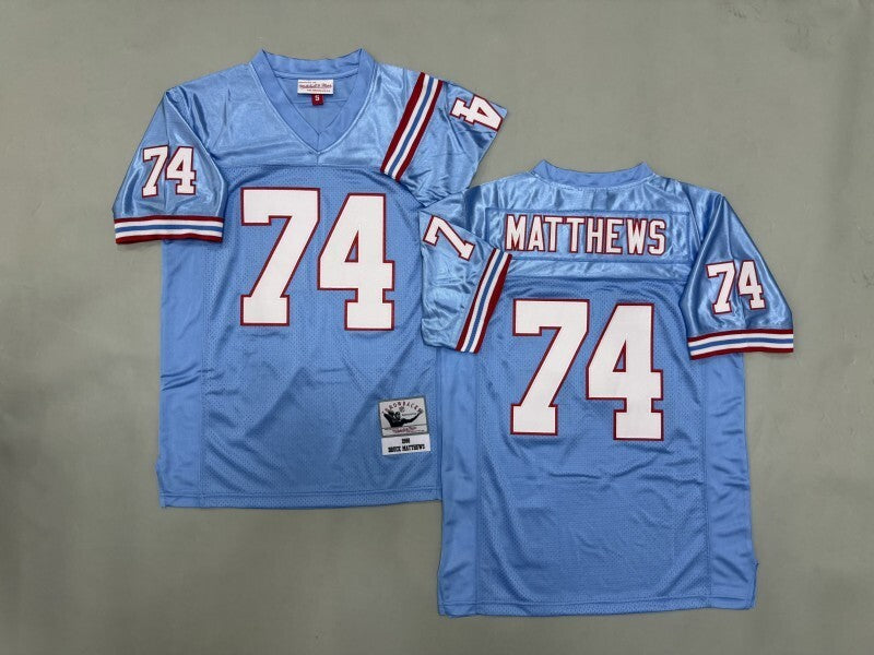 Tennessee Oilers #74 Bruce Matthews Oilers