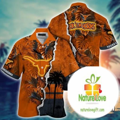 Texas Longhorns Hawaiian Shirt NCAA Custom Aloha Summer Shirt