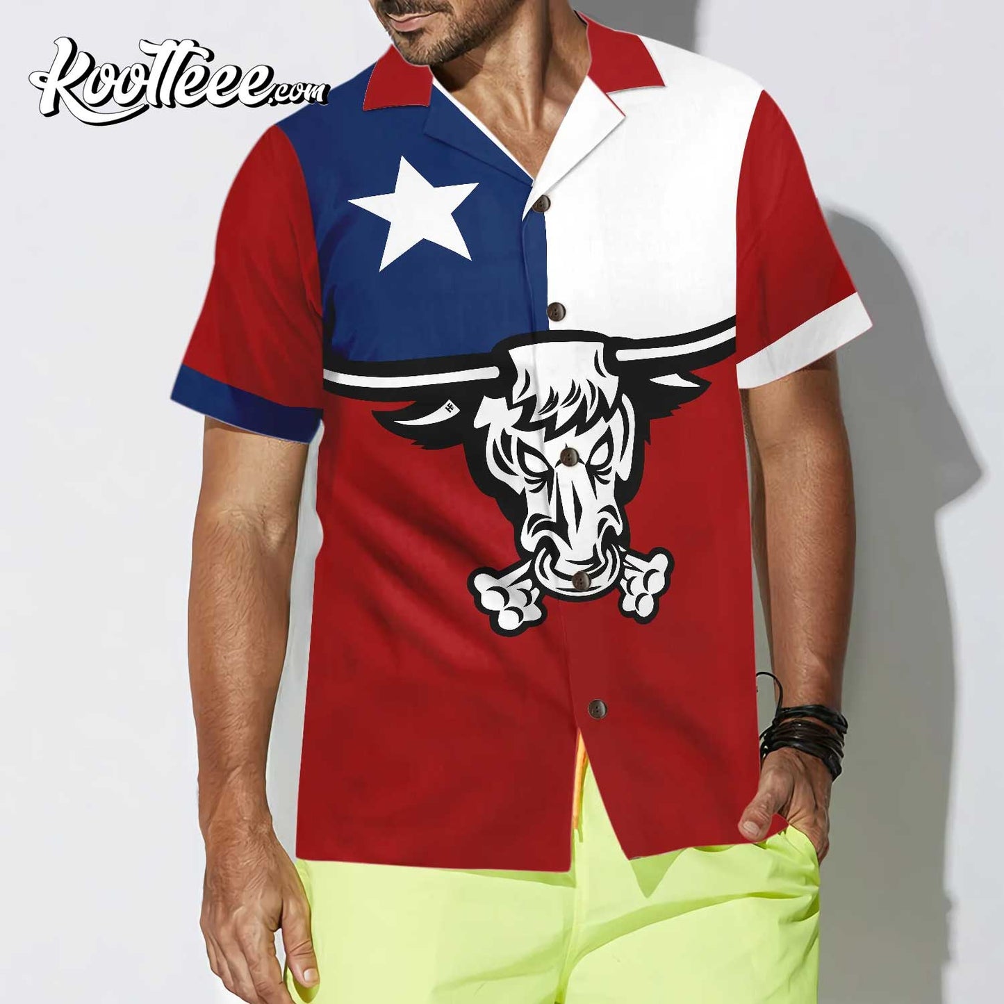 Texas Longhorns The Lone Star Texas Flag Hawaiian Shirt