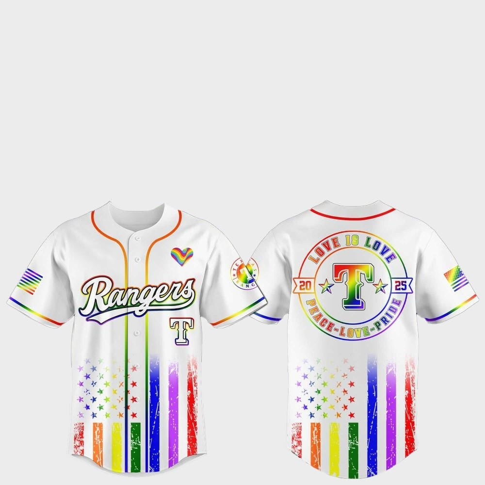 Texas Rangers Pride Month Love Is Love 2025 Jersey - Grishko.com
