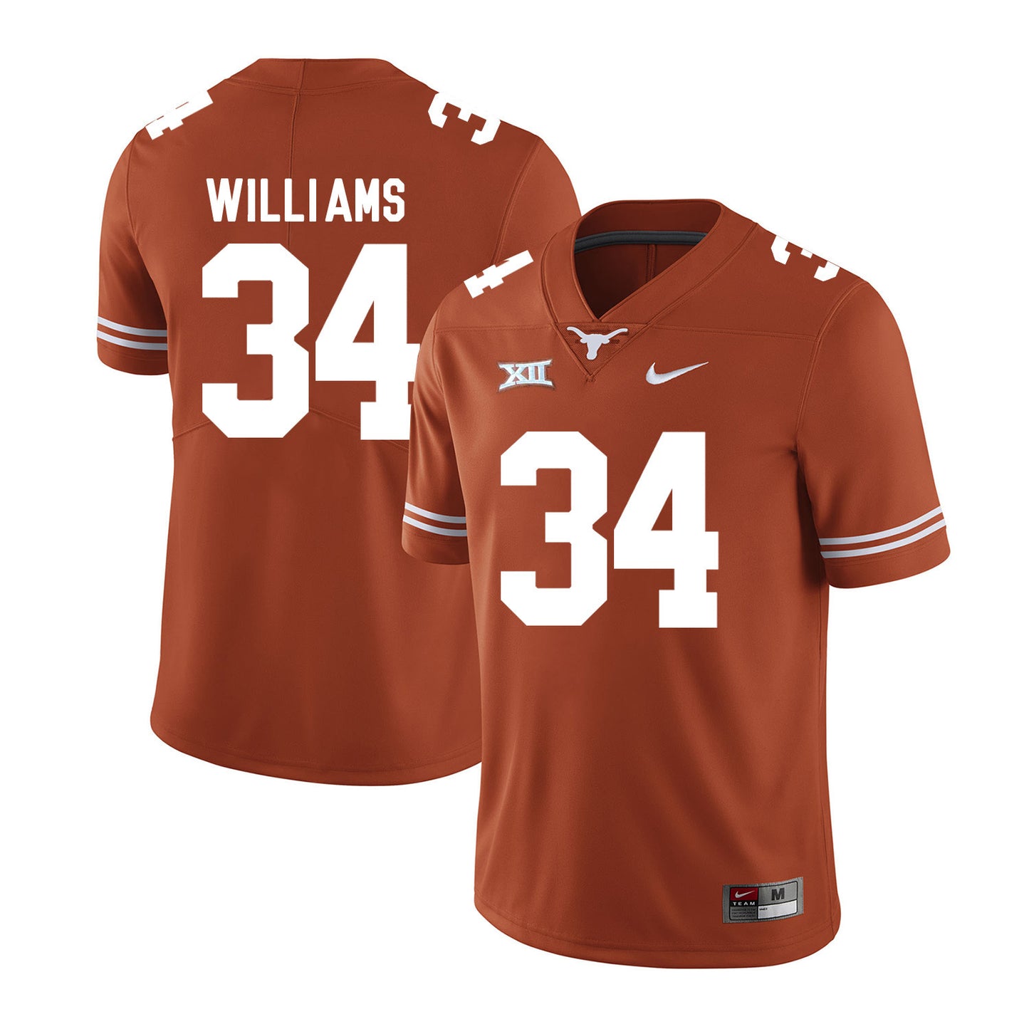 Texas Longhorns WILLIAMS 34 Orange