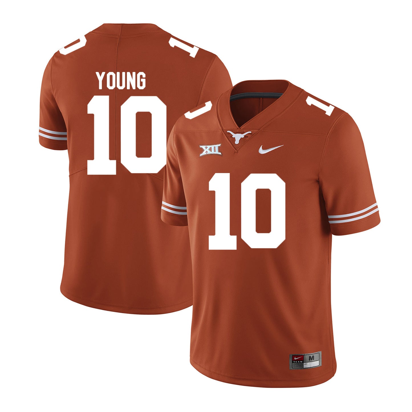 Texas Longhorns YOUNG 10 Orange