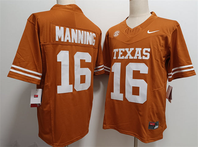 Texas Longhorns #16 Arch Manning Orange